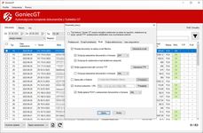 Parametry pracy Gońca GT - akcje